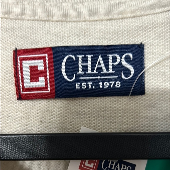 Chaps Tan Polo Shirt Classic Design Short Sleeves - Picture 3 of 11